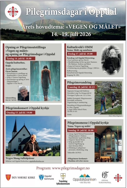 Artikkelbilde til artikkelen Kulturkveld  17 juli - Pilgrimsdager i Oppdal
